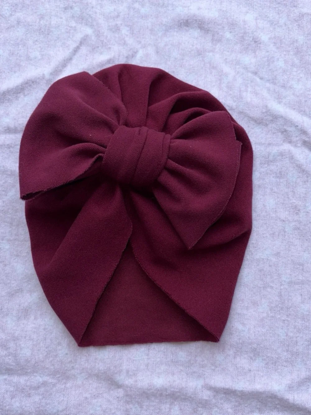 Kids Bow Turban Hat - Pink, Cream, Black, Burgundy, Tan